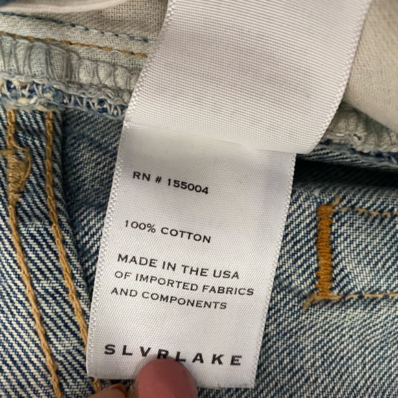 SLVRLAKE Beatnik high rise slim fit jeans size 28 in Don’t be Cruel MSRP $299 - Picture 6 of 7
